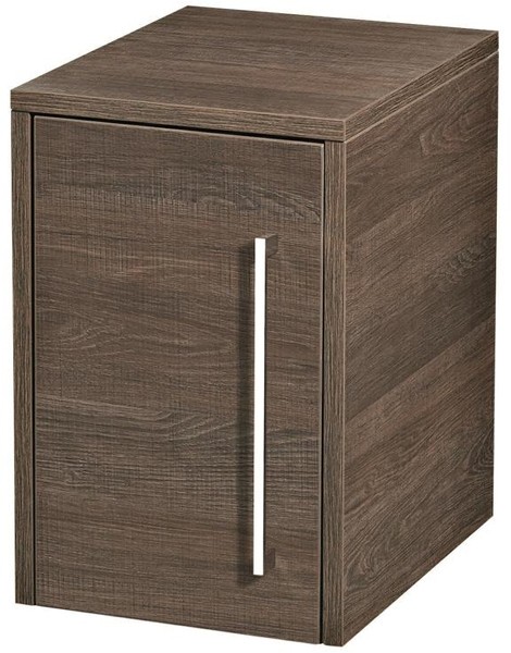 Larger image of Hudson Reed Horizon 300mm Wall Hung Cupboard Unit (Mid Oak).