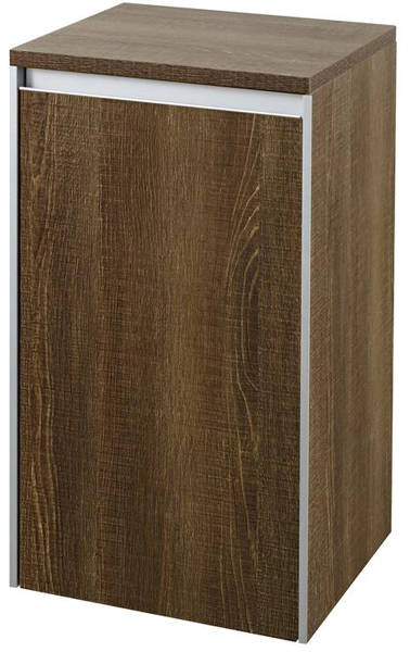 Larger image of Hudson Reed Erin Wall Mounted Side Cabinet (Textured Oak).