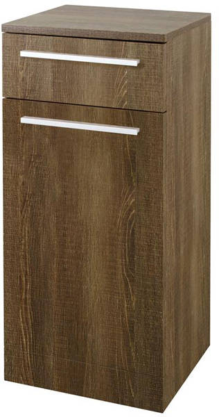 Larger image of Hudson Reed Dunbar Floor Standing Side Cabinet (Textured Oak).