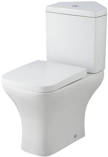 Example image of Premier Carmela Corner Toilet With Basin & Full Pedestal.