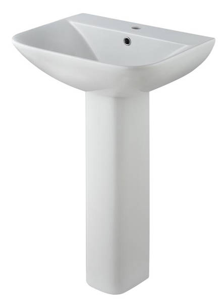 Example image of Premier Carmela Corner Toilet With Basin & Full Pedestal.