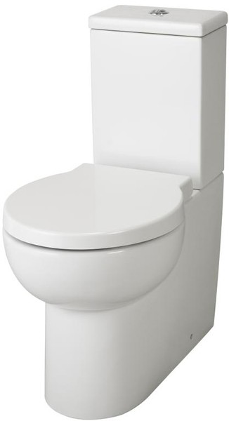 Larger image of Hudson Reed Ceramics Flush To Wall Toilet Pan, Cistern & Soft Close Seat.