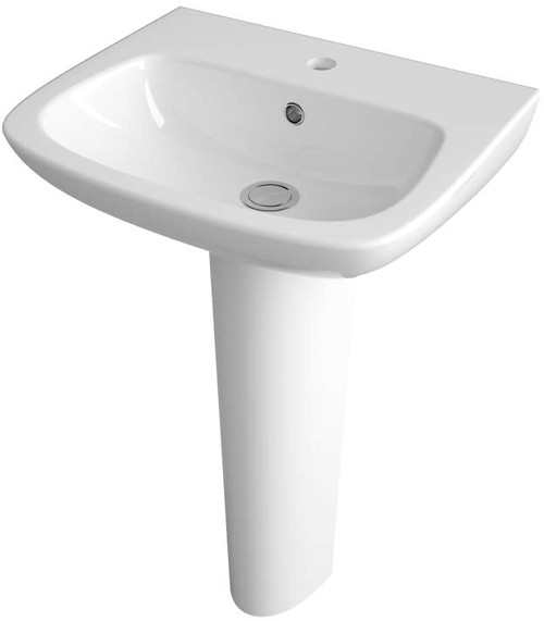 Larger image of Ultra Hobart Basin & Full Pedestal (1 Tap Hole, 500mm).