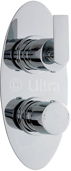 Larger image of Ultra Charm 3/4" Twin Thermostatic Shower Valve With Diverter.