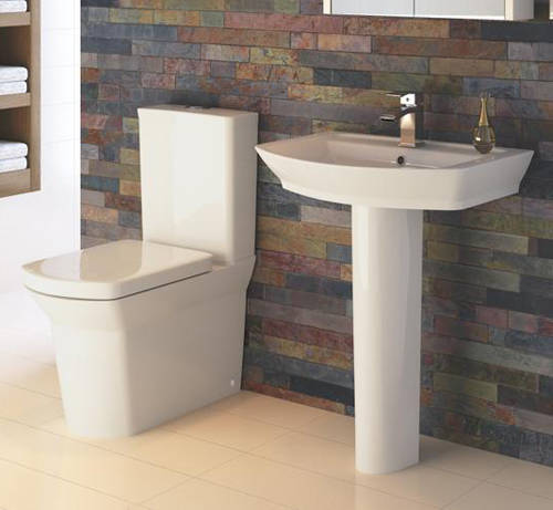 Example image of Premier Ceramics Clara Suite With Toilet, 550mm Basin & Full Pedestal.