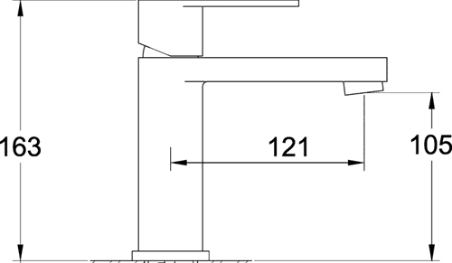 Technical image of Hudson Reed Cloud 9 Basin & Bath Shower Mixer Tap Set (Free Shower Kit).