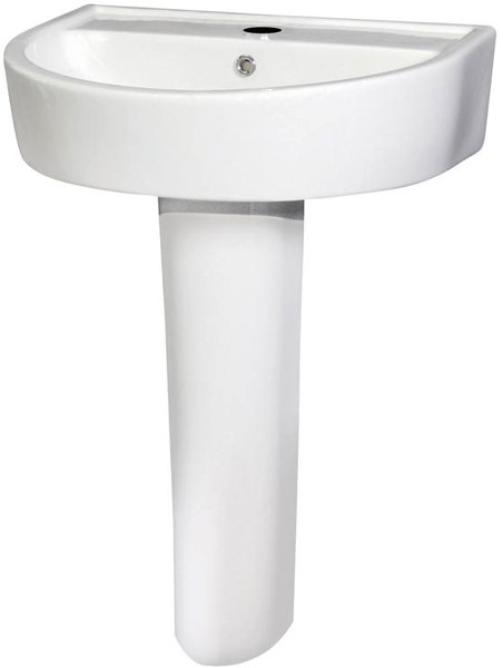 Larger image of Ultra Orb Basin & Full Pedestal (1 Tap Hole, 600mm).