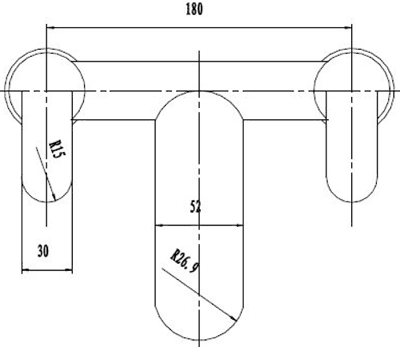 Technical image of Hudson Reed Dias Bath Filler Tap (Chrome).