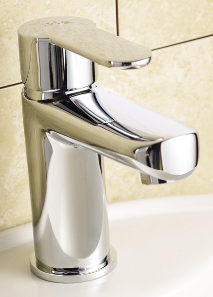Example image of Hudson Reed Dias Basin Tap With Push Button Waste (Chrome).