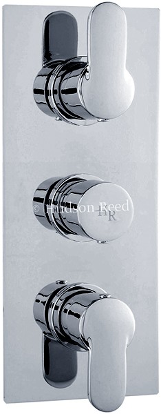 Larger image of Hudson Reed Dias Triple Concealed Thermostatic Shower Valve (Chrome).