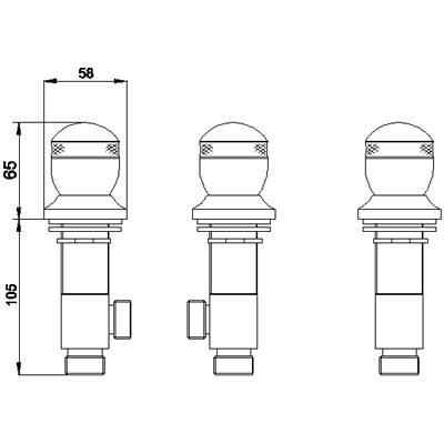 Technical image of Ultra Contour Freeflow bath filler with pop up waste and overflow