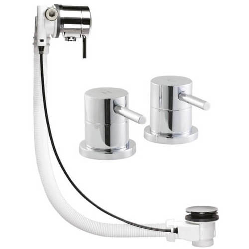 Example image of Crown Series 2 Freeflow Bath Filler Waste With Valves (Chrome).