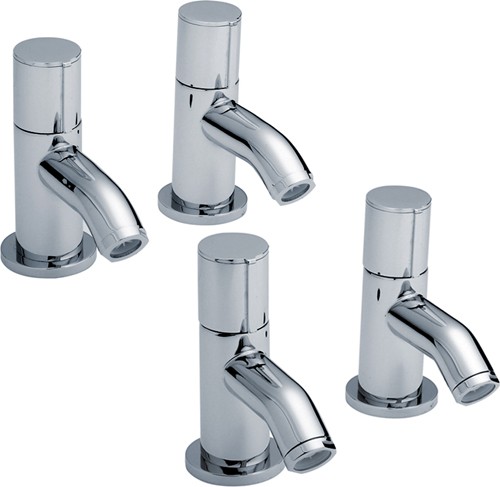 Larger image of Ultra Ecco Basin & Bath Tap Set (Chrome).