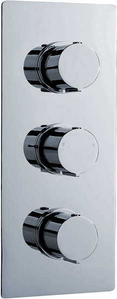 Larger image of Ultra Ecco Triple Concealed Thermostatic Shower Valve (Chrome).