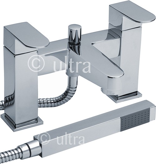 Larger image of Ultra Embrace Bath Shower Mixer Tap With Shower Kit (Chrome).