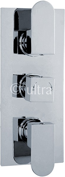 Larger image of Ultra Embrace Triple Concealed Thermostatic Shower Valve (Chrome).