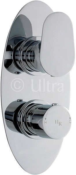 Larger image of Ultra Entity 3/4" Twin Thermostatic Shower Valve With Diverter.