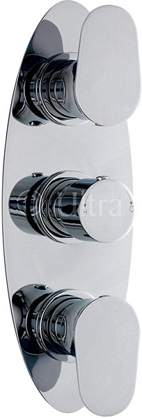 Larger image of Ultra Entity Triple Concealed Thermostatic Shower Valve (Chrome).
