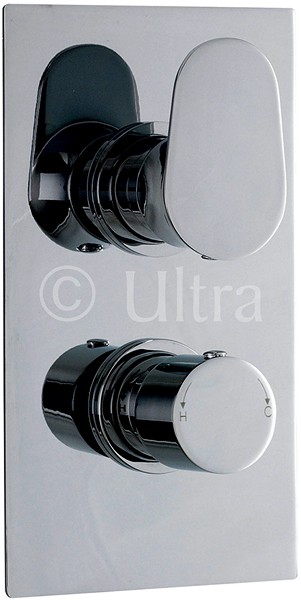Larger image of Ultra Entity Twin Concealed Thermostatic Shower Valve (Chrome).