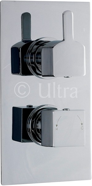 Larger image of Ultra Falls Twin Concealed Thermostatic Shower Valve (Chrome).