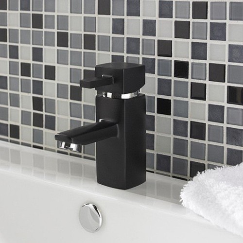 Example image of Ultra Muse Black Basin Tap With Pop Up Waste (Black).