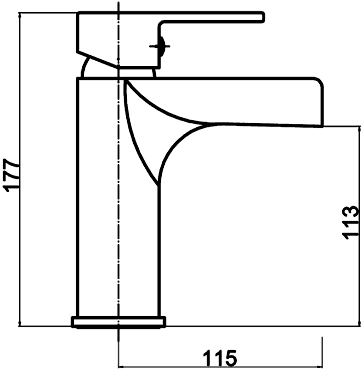 Technical image of Ultra Flume Waterfall Basin & Bath Filler Tap Set (Chrome).