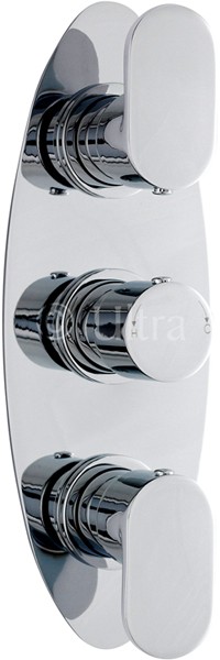 Larger image of Ultra Flume Triple Concealed Thermostatic Shower Valve (Chrome).