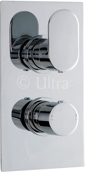 Larger image of Ultra Flume Twin Concealed Thermostatic Shower Valve (Chrome).
