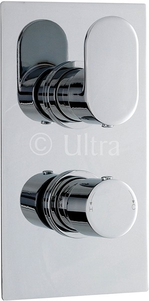 Larger image of Ultra Flume 3/4" Twin Thermostatic Shower Valve With Diverter.