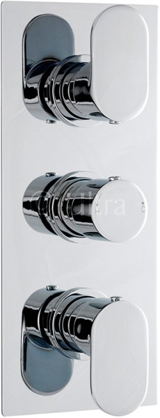 Larger image of Ultra Flume Triple Concealed Thermostatic Shower Valve (Chrome).