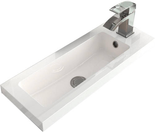 Example image of HR Apollo Compact Floor Standing Vanity Unit & Basin (400mm, Grey).