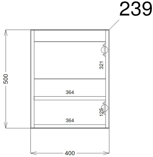 Technical image of HR Apollo Compact Wall Hung Vanity Unit & Basin (400mm, Cashmere).