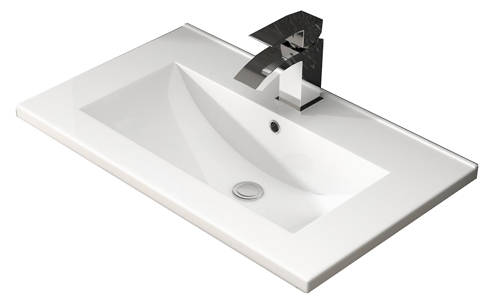 Example image of HR Coast Floor Standing 500mm Vanity Unit & Basin Type 2 (Grey Gloss).