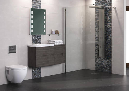 Example image of HR Urban Wall Hung 500mm Vanity Unit & Basin Type 2 (Grey Avola).