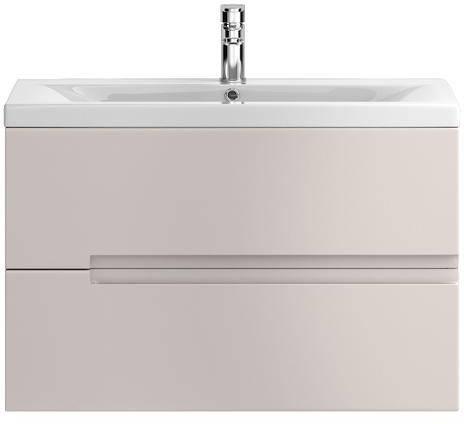 Larger image of HR Urban Wall Hung 800mm Vanity Unit & Basin Type 2 (Cashmere).