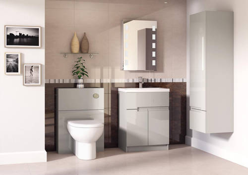 Example image of HR Urban Floor Standing 800mm Vanity Unit & Basin Type 1 (Cashmere).