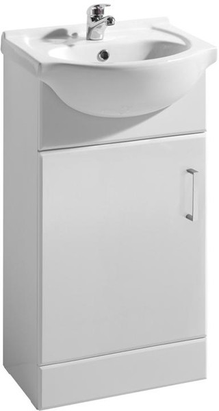 Larger image of Ultra Beaufort 450mm Vanity Unit With Ceramic Basin (White).