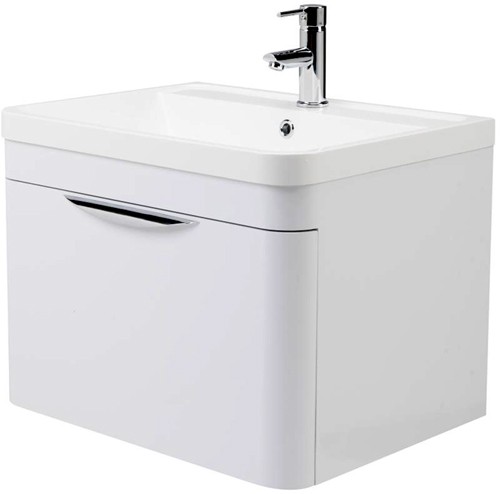 Larger image of Nuie Parade Wall Mounted Vanity Unit With Drawer & Basin 600x400.