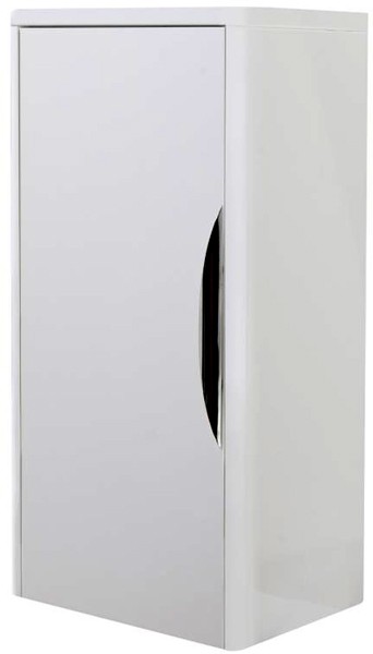 Larger image of Nuie Parade Wall Mounted Bathroom Storage Cabinet 350x712mm.