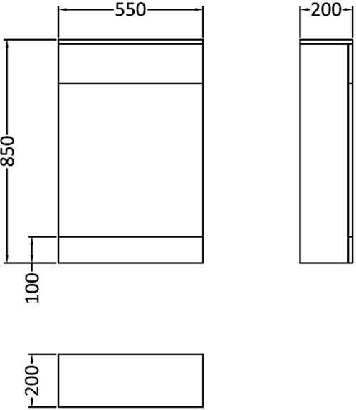 Technical image of Premier Tribute 600mm Vanity Unit Suite With BTW Unit, Pan & Seat (White).