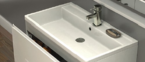 Example image of Premier Tribute 600mm Vanity Unit Suite With BTW Unit, Pan & Seat (White).