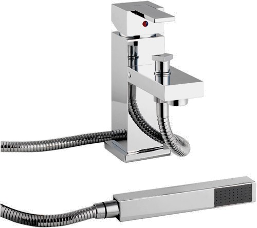 Larger image of Hudson Reed Genna Mono Bath Shower Mixer With Shower Kit.