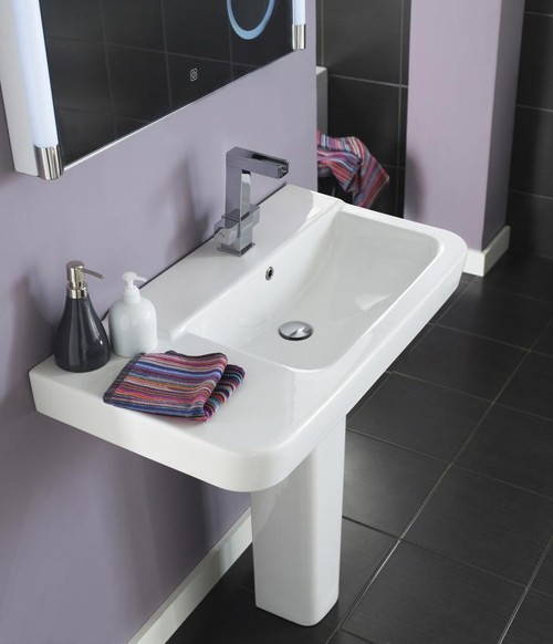 Example image of Hudson Reed Ceramics 4 Piece Bathroom Suite With Toilet & Basin & Pedistel.