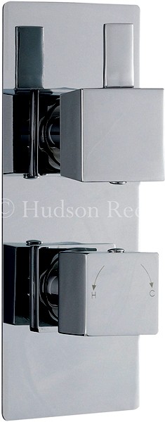 Larger image of Hudson Reed Harmony 3/4" Twin Thermostatic Shower Valve With Diverter.