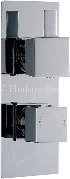 Example image of Hudson Reed Harmony Twin Thermostatic Shower Valve & Thin Shower Head.