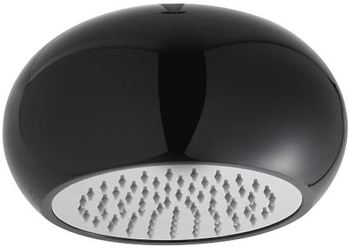 Larger image of Hudson Reed Showers Designer Round Shower Head (Black & Chrome).