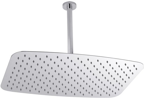 Larger image of Hudson Reed Showers Soft large Shower Head With Arm 550x350mm.