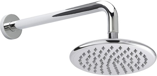Larger image of Hudson Reed Showers Round Shower Head With Arm (200mm).