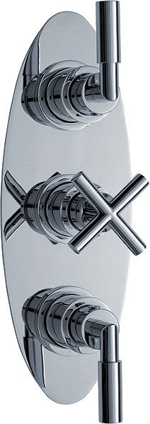 Larger image of Ultra Helix Triple Concealed Thermostatic Shower Valve (Chrome).