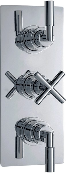 Larger image of Ultra Helix Triple Concealed Thermostatic Shower Valve (Chrome).